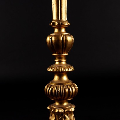 Bougeoir Ancien Néoclassique Italie \'900 Bougeoir Bois Gravé