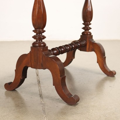 Table de Travail Ancienne Umbertino Italie \'800 Bois Plaqué