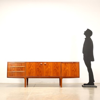 Abattant Vintage Anglais Années 60 Bois Plaqué Teak Abattant