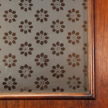 Buffet Ancien Umbertino Double Corps Italie \'800 Noyer Gravé