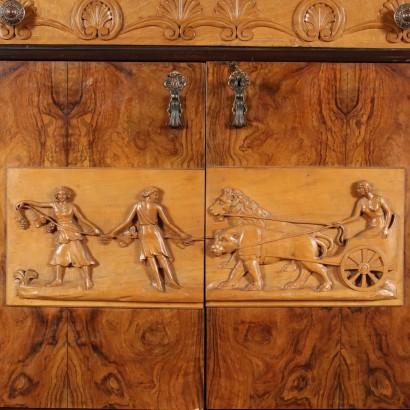 antiquariato, credenza, antiquariato credenza, credenza antica, credenza antica italiana, credenza di antiquariato, credenza neoclassica, credenza del 800,Credenza con Alzata in Stile Impero