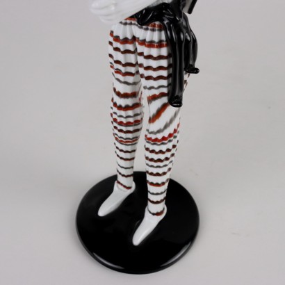 modernariato, modernariato di design, scultura, scultura modernariato, scultura di modernariato, scultura italiana, scultura vintage, scultura anni '60, scultura design anni 60,Coppia di Figurine in Vetro Lattimo ne