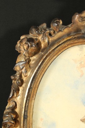 arte, ottocento, arte ottocentesca, 800, Mose di Giosue Bianchi (1840-1904), mose bianchi, acquarello, flora e amorini
