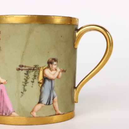 Tasse Ancienne avec Assiette Sèvres France \'800 Décorations Or
