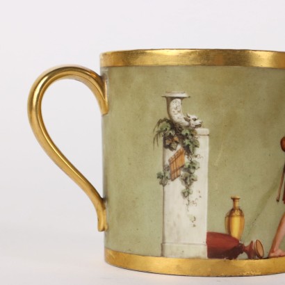 Tasse Ancienne avec Assiette Sèvres France \'800 Décorations Or
