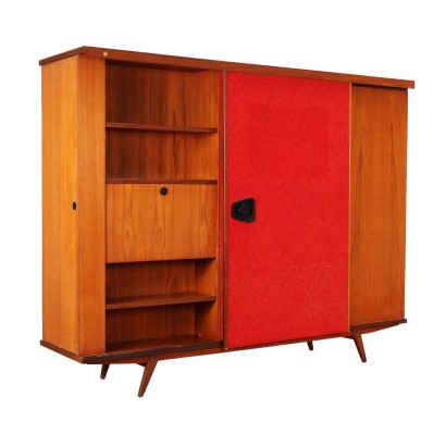 Armoire Vintage Italie Années 60 Abattant Porte Battante Plaqué