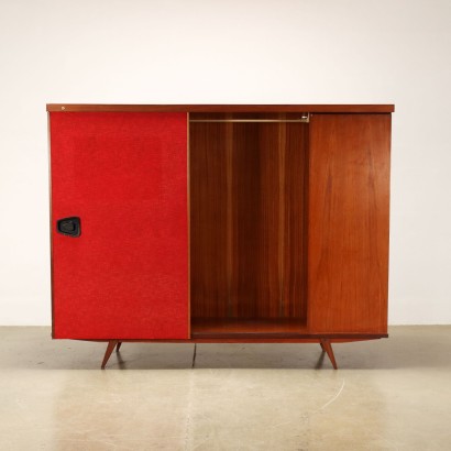 Armoire Vintage Italie Années 60 Abattant Porte Battante Plaqué