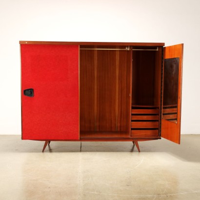 Armoire Vintage Italie Années 60 Abattant Porte Battante Plaqué