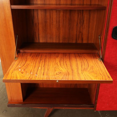 Armoire Vintage Italie Années 60 Abattant Porte Battante Plaqué
