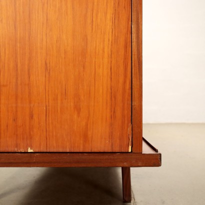 Armoire Vintage Italie Années 60 Abattant Porte Battante Plaqué