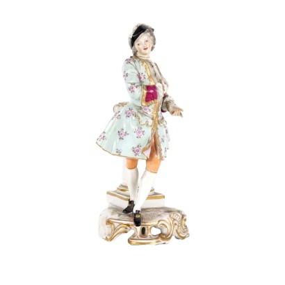 Sculpture Ancienne Porcelaine Europe '800 Céramique Peinte
