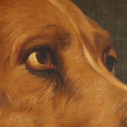 Kunst, italienische Kunst, italienische Malerei des 20. Jahrhunderts, Malerei mit Hundeporträt, "Odin A Bloodhound" %2