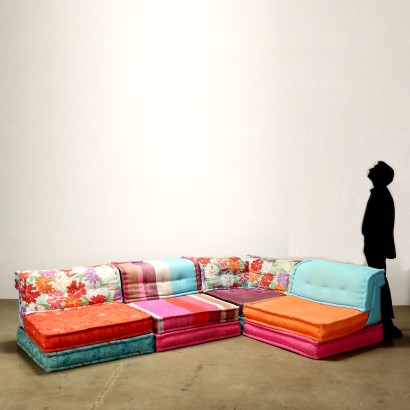 Canapé Vintage Modulable Mah Jong Roche Bobois Oreillers Rembourrés
