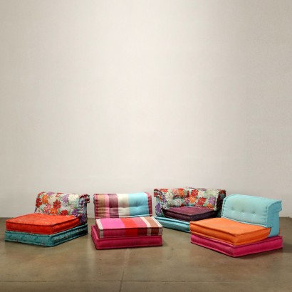 Canapé Vintage Modulable Mah Jong Roche Bobois Oreillers Rembourrés