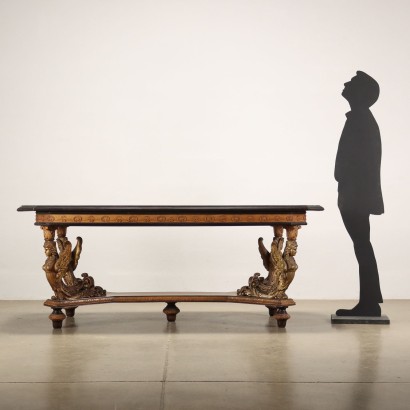 antigüedades, mesa, mesa antigüedades, mesa antigua, mesa italiana antigua, mesa antigua, mesa neoclásica, mesa del siglo XIX, mesa estilo imperio