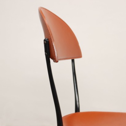 Group of 8 Chairs Zanotta Tonietta 2090 Leather Italy 1980s