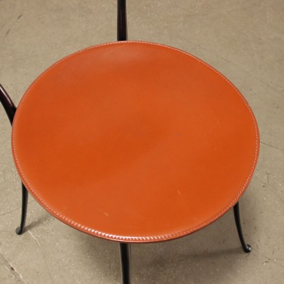 Group of 8 Chairs Zanotta Tonietta 2090 Leather Italy 1980s