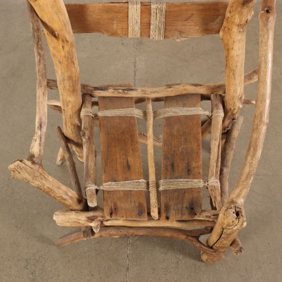 Vintage Armchair Handcrafted Rope Italy XX Century