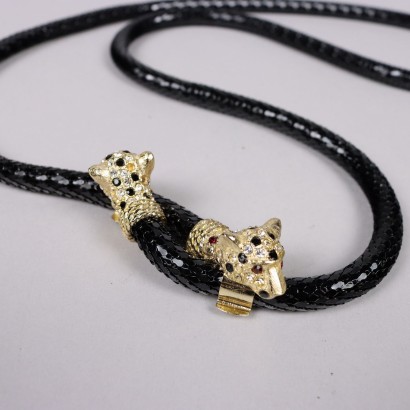 Cintura Vintage Nera con Chiusura con