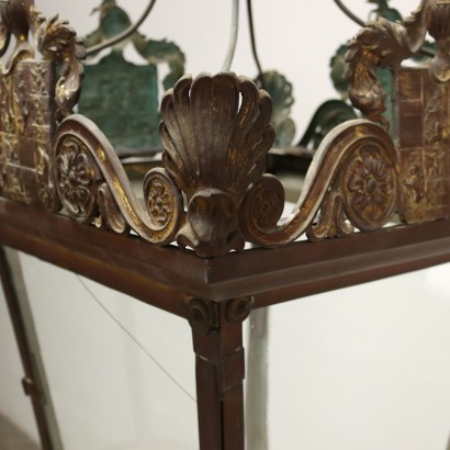 antiquariato, lampadario, antiquariato lampadari, lampadario antico, lampadario antico italiano, lampadario di antiquariato, lampadario neoclassico, lampadario del 800,Lanterna Periodo Restaurazione