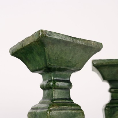 antiquariato, ceramica, antiquariato ceramica, ceramica antica, ceramica antica italiana, ceramica di antiquariato, ceramica neoclassico, ceramica del 800,Coppia di Candelieri