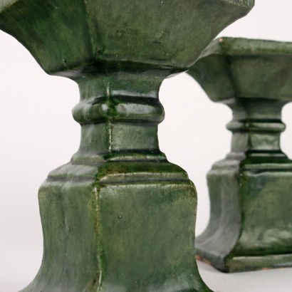 antiquariato, ceramica, antiquariato ceramica, ceramica antica, ceramica antica italiana, ceramica di antiquariato, ceramica neoclassico, ceramica del 800,Coppia di Candelieri
