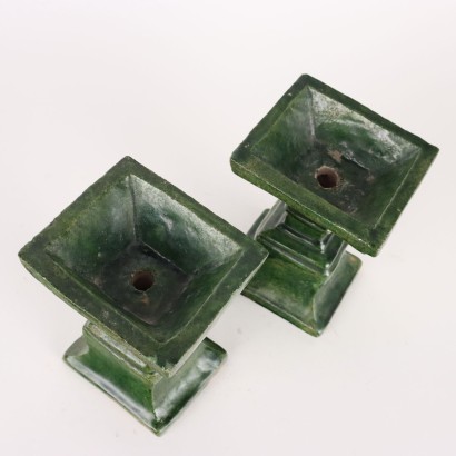 antiquariato, ceramica, antiquariato ceramica, ceramica antica, ceramica antica italiana, ceramica di antiquariato, ceramica neoclassico, ceramica del 800,Coppia di Candelieri