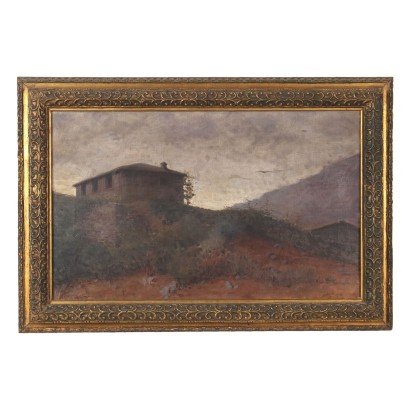 Dipinto con Paesaggio Collinare