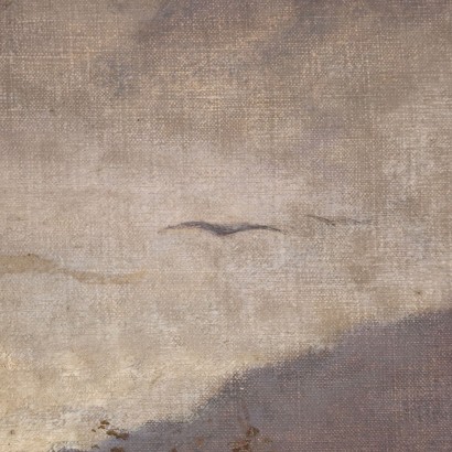 arte, arte italiana, pittura novecento italiana,Dipinto con Paesaggio Collinare