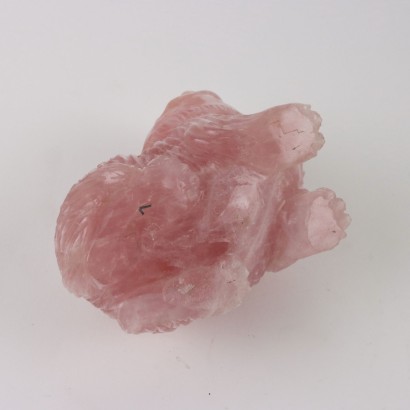 Gatto Scultura in Quarzo Rosa