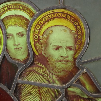 Vetrata a Piombo di fine '800,L'incredulità di tommaso,Vetrata a Piombo di fine 800,Vetrata a Piombo di fine 800