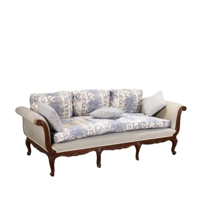 Taburete de estilo Louis Philippe con reposabrazos