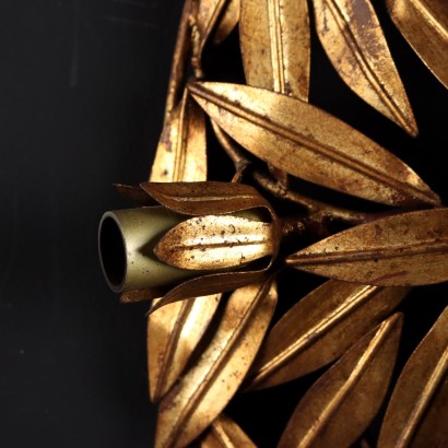 Ceiling lamp in golden sheet metal
