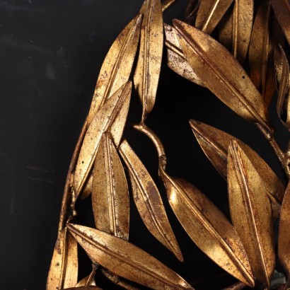 Ceiling lamp in golden sheet metal