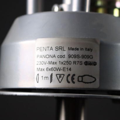 Floor Lamp Penta Panona Glass Wood Italy 1990s