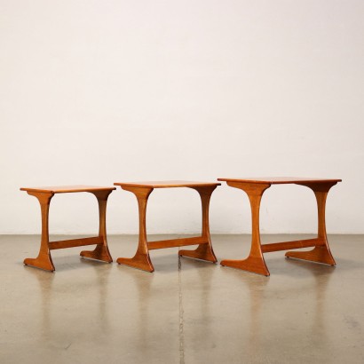 Group of 3 Retractable Coffee Tables Teak UK 1960s