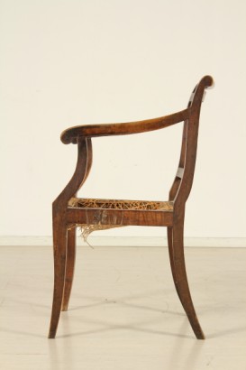 antigüedades, sillones, Sillón Sillón, 800, restauración, restauración, restauración, antiguo sillón de nogal, nogal, Italia, 800, 800 antigua