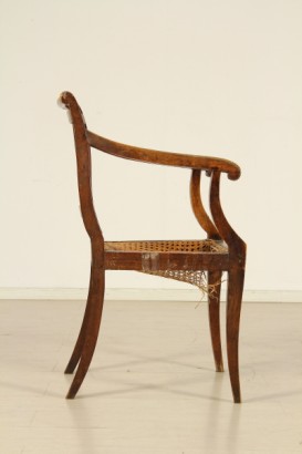 antigüedades, sillones, Sillón Sillón, 800, restauración, restauración, restauración, antiguo sillón de nogal, nogal, Italia, 800, 800 antigua