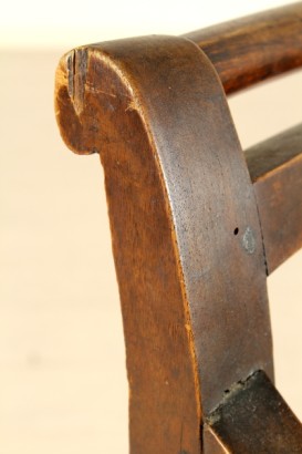 antigüedades, sillones, Sillón Sillón, 800, restauración, restauración, restauración, antiguo sillón de nogal, nogal, Italia, 800, 800 antigua