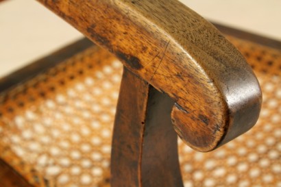 antigüedades, sillones, Sillón Sillón, 800, restauración, restauración, restauración, antiguo sillón de nogal, nogal, Italia, 800, 800 antigua