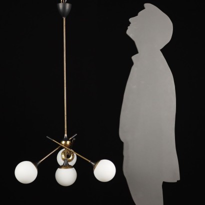 Vintage Ceiling Lamp Brass Italy 1960s