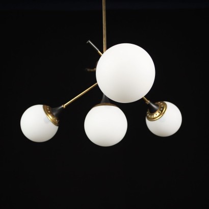 Vintage Ceiling Lamp Brass Italy 1960s