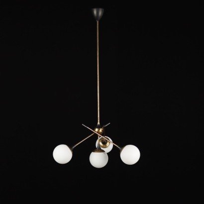 Vintage Ceiling Lamp Brass Italy 1960s