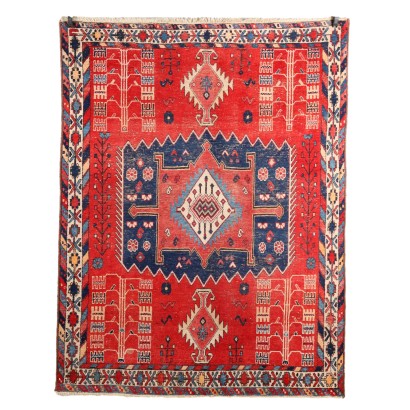 Vintage Afshari Carpet Iran 1940s-1950s Furnishing Cotton Wool