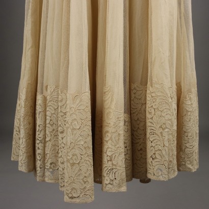 Abito Vintage in Pizzo Bianco Panna