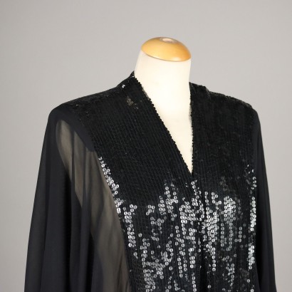 Vintage Shirt in Black Silk