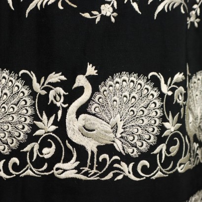 Peacock Embroidered Vintage Dress