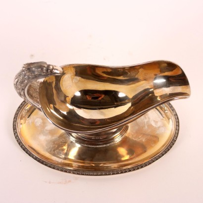 salsiera in argento XIX secolo ,Salsiera in Argento Pampaloni Firenze