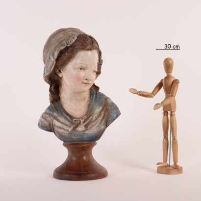 Bust of a Girl in Terracotta