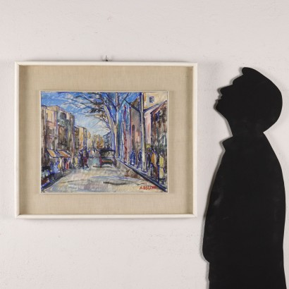 Dipinto di Adriano Bogoni,Palma di Majorca,Adriano Bogoni,Dipinto di Adriano Bogoni ,Adriano Bogoni